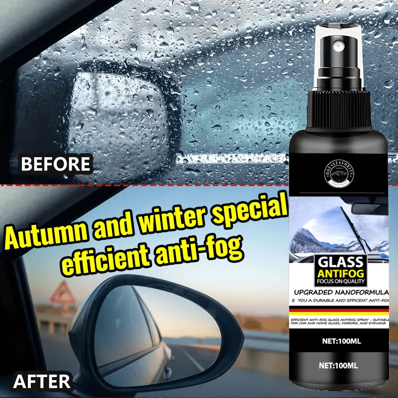 Waterproof Cleaning 100ml Car Window Cleaner Eco-friendly Anti-fog Auto Windshield Hydrophobic Coating Spray