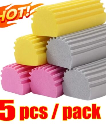3Pcs/5Pcs Damp Clean Duster Sponge Home Car Wet Cleaning Sponge Duster Reusable Detailing Wash Brush Auto Cleaning Accessories