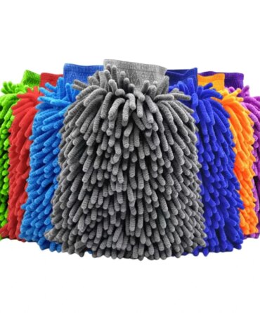 Microfiber Car Wash Mitt Double Sided Chenille Auto Gloves Ultra Absorbent Wash Car Sponge Scratch Free Microfiber Car Cleaning