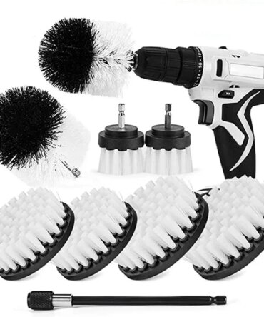 2/3.5/4/5'' Brush Attachment Set Power Scrubber Brush Car Polisher Bathroom Cleaning Kit with Extender Kitchen Cleaning Tools