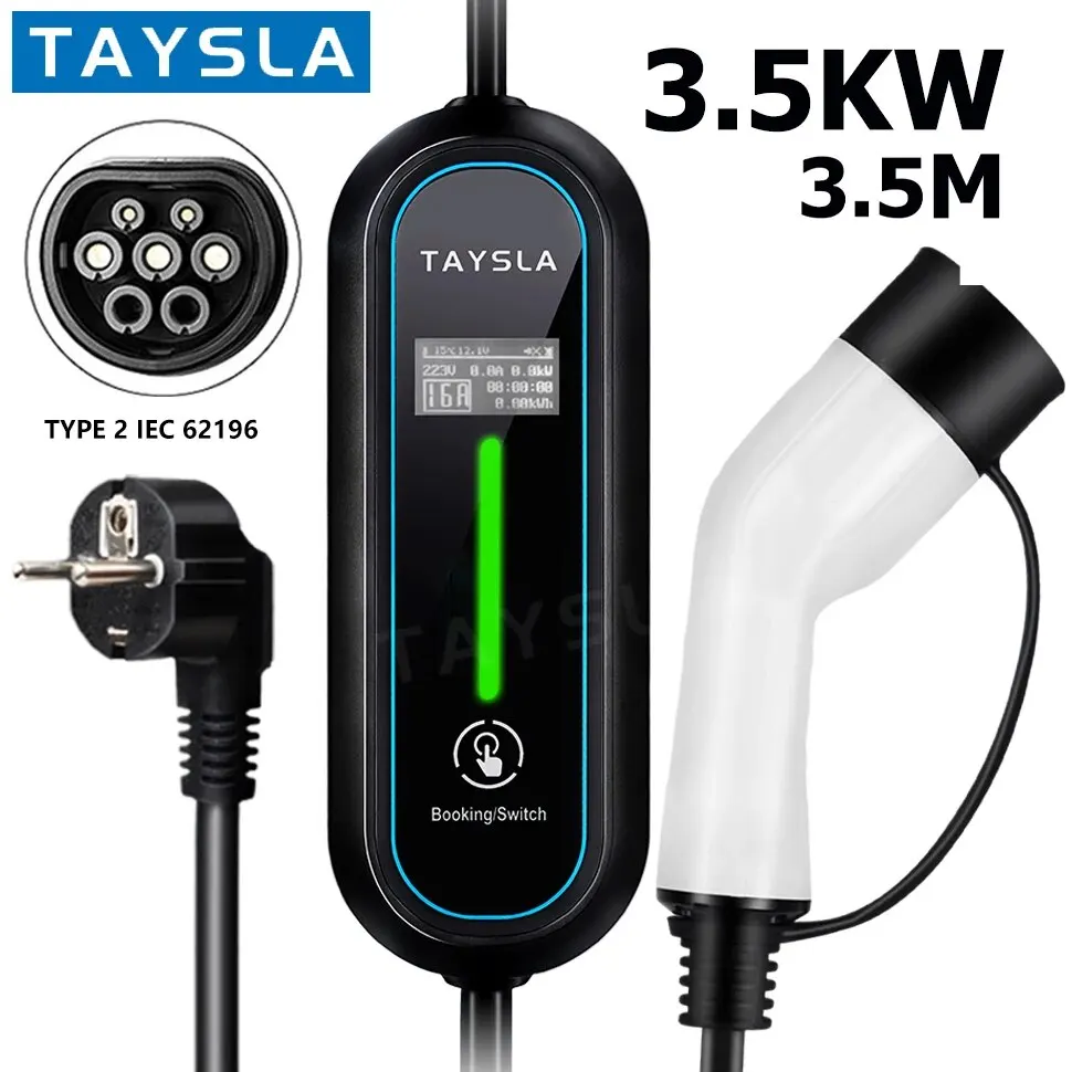 TAYSLA Phantom Plus Portable Charger for Electric Cars 3.5KW 16A 80V-260V 3.5M Cable - Image 6