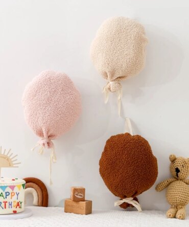 Baby Teddy Velvet Balloon Photography Accessories Newborn Soothing Pillow Nordic Babys Room Wall Hanging Ornaments Decorations