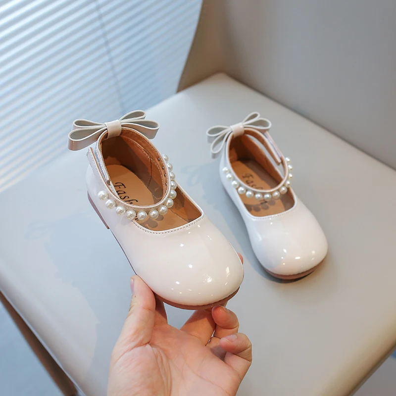 Sweet Princess Girls Shoes Soft Sole Anti-Slip Kids Leather Shoes Casual Flats Flowers Shoes for Party Wedding Birthday - Image 3