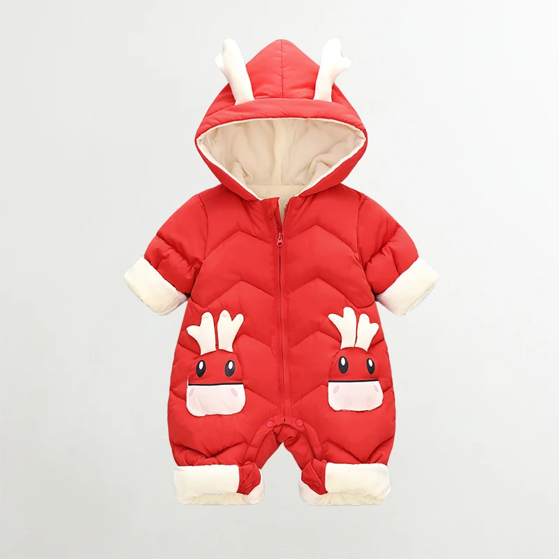 OLEKID 2025 Baby Winter Snowsuit Plus Velvet Thick Baby Boys Jumpsuit 0-2 Years Newborn Romper Baby Girls Overalls Toddler Coat - Image 6
