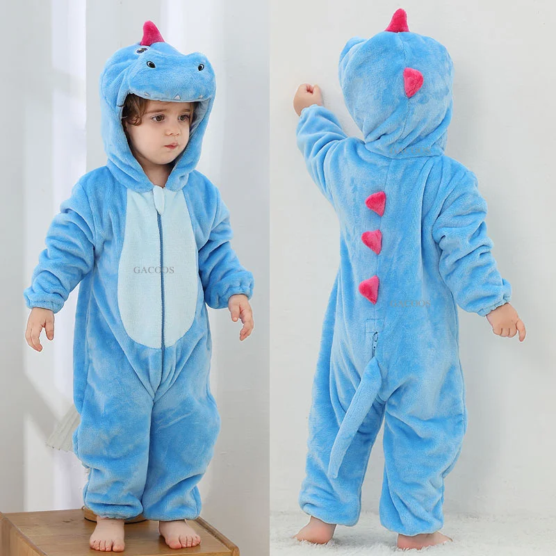 Cartoon Flannel Baby Rompers Unicorn Rabbit Dinosaur Pajamas Cotton Baby Boy Girls Animal Costume Baby Jumpsuit Kigurumi Outfits - Image 6