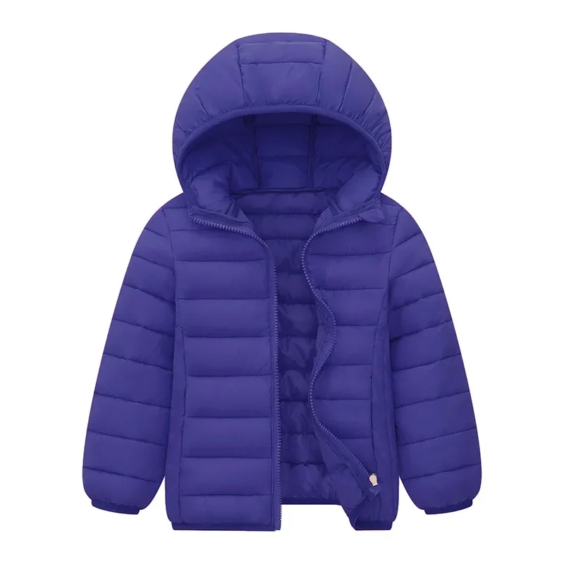 Kids Down Jackets For 3-14 Years Autumn Winter Boys Girls Warm Solid Down Coats Teens Hooded Zipper Outerwear Children Clothing - Image 3