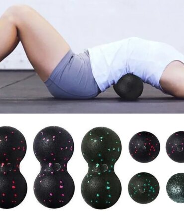 EPP 8cm Peanut Balls Body Massage Fascia Ball High Density Muscle Relaxation Lacrosse Fitness Yoga Myofascia Ball Relieve Pain