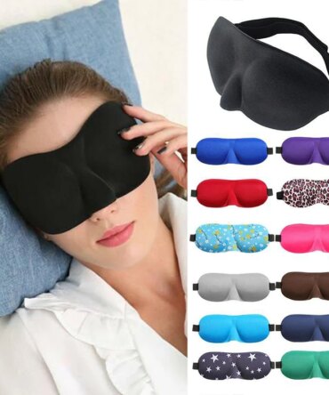 3D Sleeping Eye Mask Travel Rest Aid Eye Cover Patch Paded Soft Sleeping Mask Blindfold Eye Relax Massager