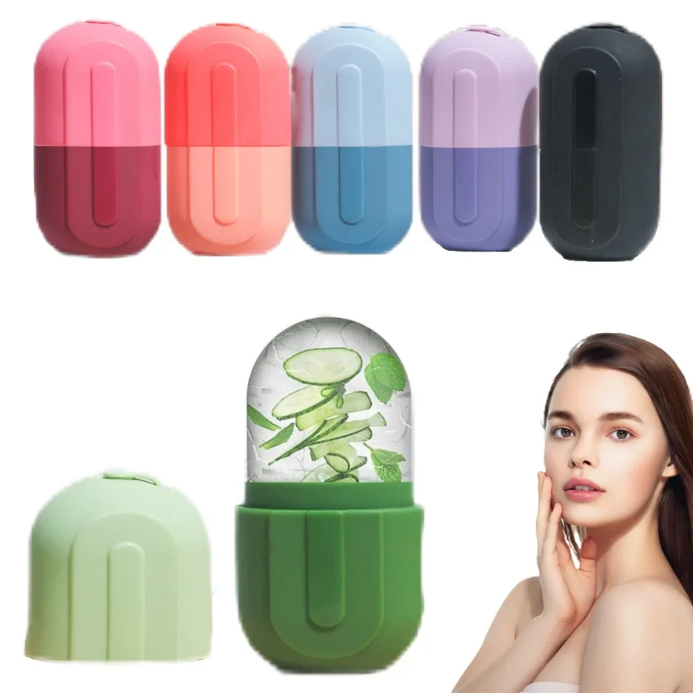 Ice Face Roller Silicone Face Lifting Contouring Tools Ice Cube Trays Ice Globe Balls Eye Facial Massager Beauty Skin Care Tools