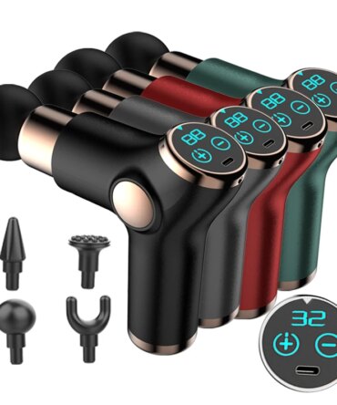 32 Speed LCD Body Massge Gun Vibration Neck Massager Portable Fitness Device For Body Neck Arm