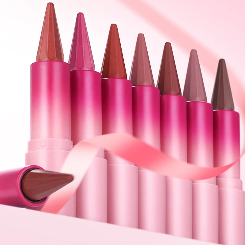 8 Colors Penis Shape Lipstick Mushroom Long Lasting Moisture Cosmetic Rouge Pop Matte Lipstick Lips Makeup