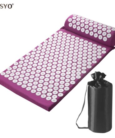 Yoga Massage Pads with Large Touchpoints for Better Neck Back and Foot Massage Household Massage Pillows in Purple Color