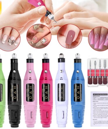 YIKOOLIN Strong Function Nail Drill Machine Set Electric Nail Sander Gel Polish Remover Tools Driller Manicure Nail Accessories
