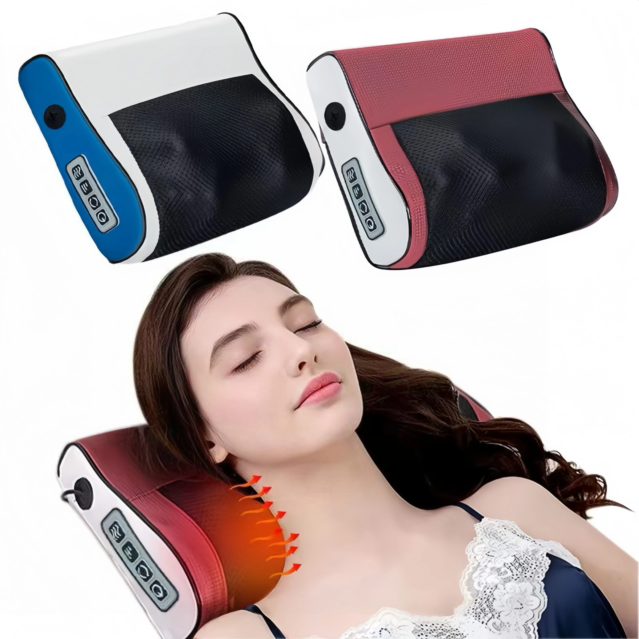 Multi functional neck and shoulder massager, a household neck and back kneading tool with 6 adjustable hot compress massage func