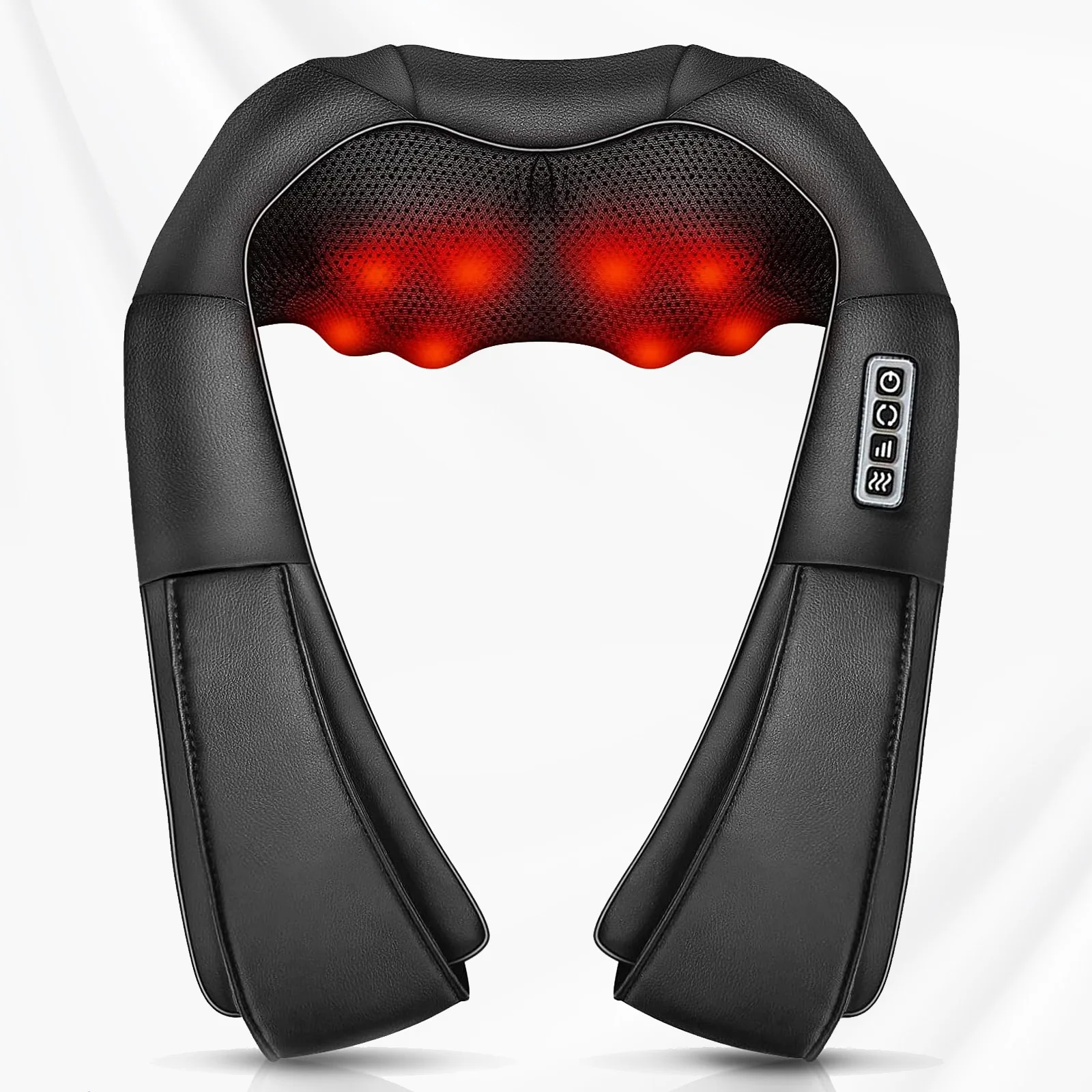 Shiatsu Back and Neck Massager with Heat, Electric 4D Massager Neck and Shoulder Massager, Deep Kneading Massage Pillow for Bod