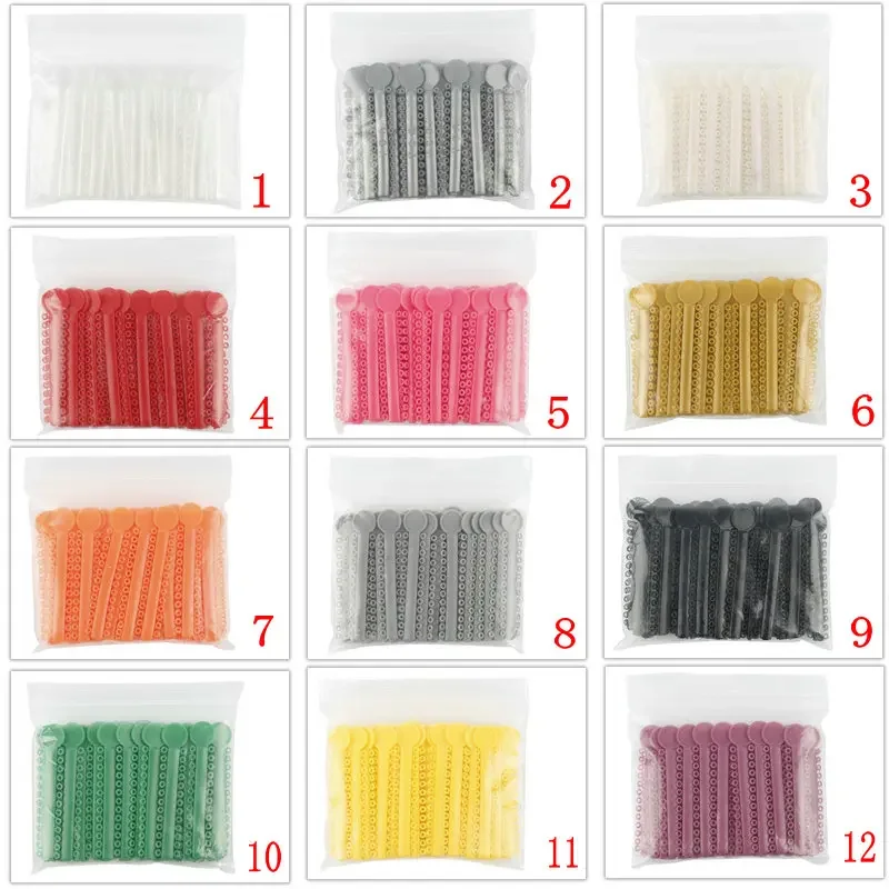 Dental Orthodontic Ligature Ties Elastic Rubber Bands 37 Colors 1040 Pcs Dental Ligature Tie Dental Supplier