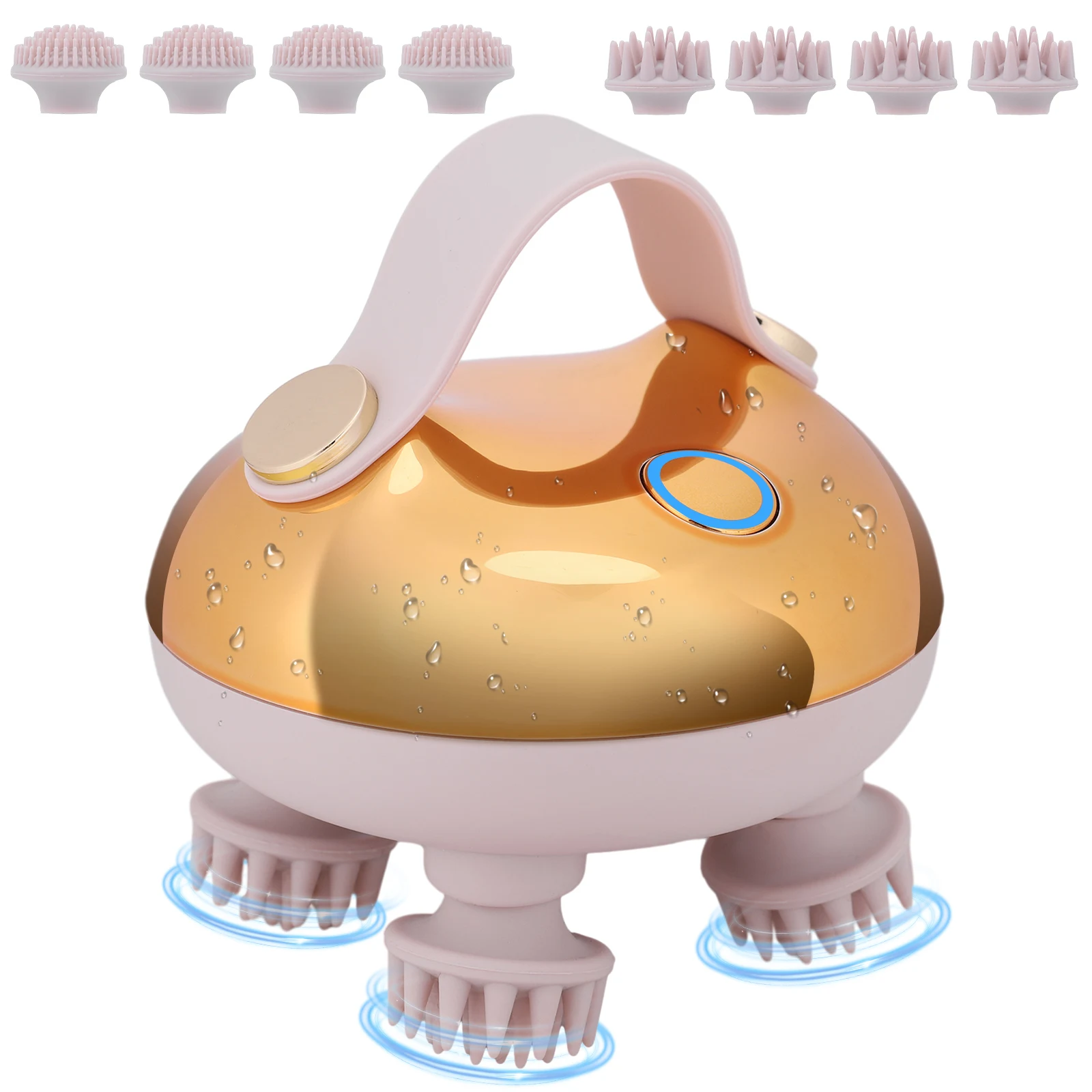 Electric Scalp Massager with 8 Silicone Massage Heads Scalp Kneading Vibrating Device 3 Modes for Hair Growth Stress Relax - Image 4