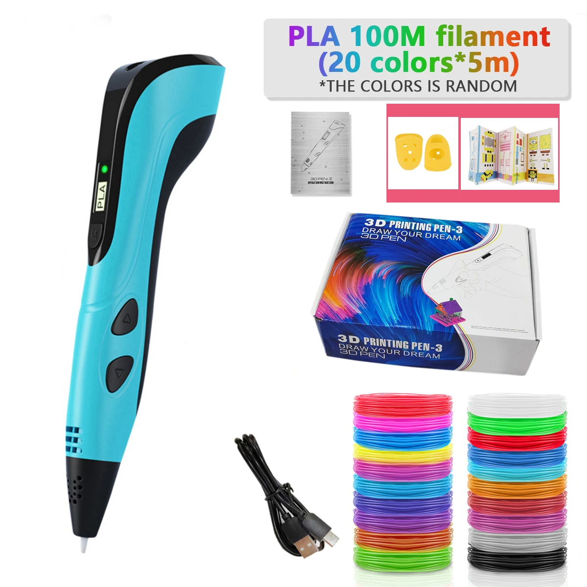 2022 NEW 3D Printing Pen 3d Pen Set for Kids Chidren Child's Birthday Christmas Creative DIY Gift LCD Display with PLA Filament - Image 2