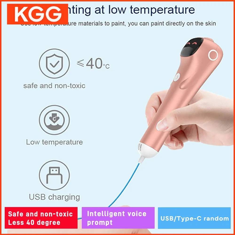 New 3D Pen PCL Filament Low Temperature Anti-Scald 3D Printing Pen DIY Drawing Toys For Girls Boys Christmas Birthday Gift Toys