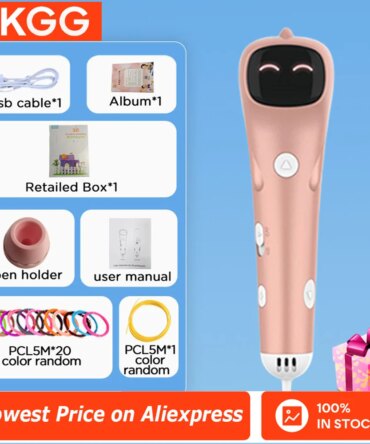 Low Temperature 3D Printing Pen PCL Filament Anti-Scald Digital Display DIY For 3D Drawing Pen Girls Boys Gift Toys