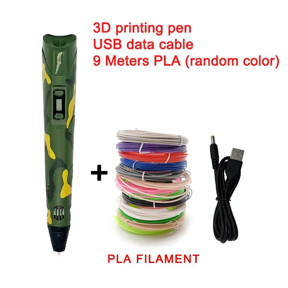 USB 3D Printing Pen Drawing 9M PLA Children's 3D Graffiti Drawing Pen Toy Smart Gift DIY Art Tool Birthday Christmas Gift - Image 6