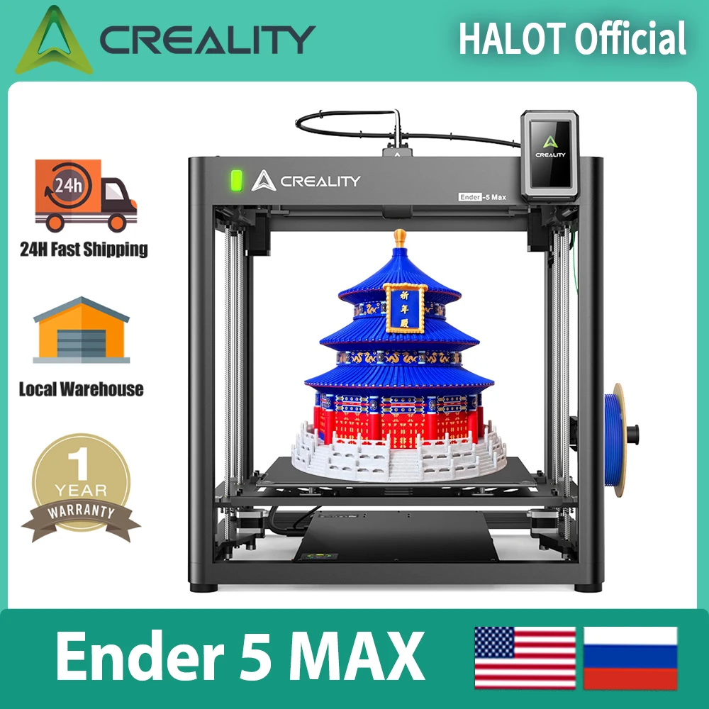 Creality Ender 5 Max 3D Printer 700mm/s Max Printing Speed Large Build Volume 40 *40 *40 Auto Leveling Linear Rail Dual Z Axis