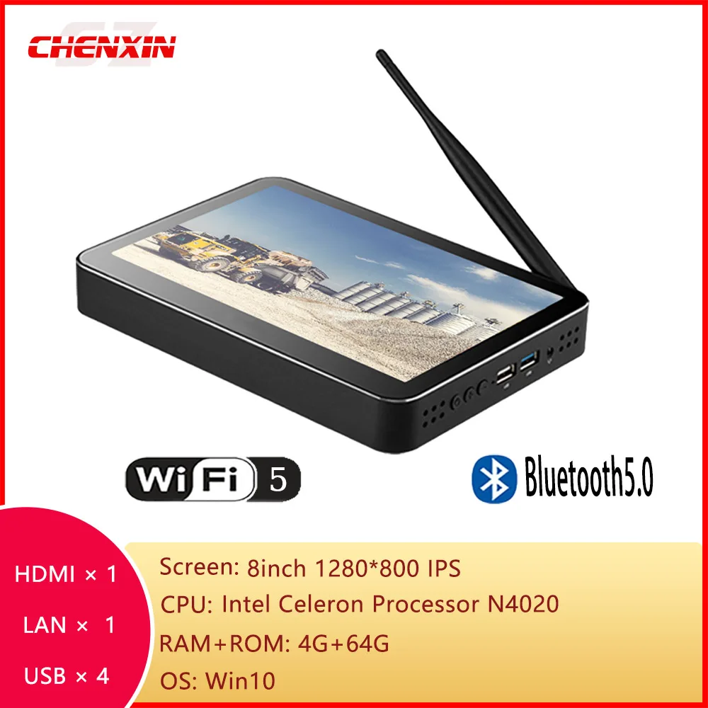 X2S Mini PC H8F 8 inch 1280*800 Pocket PC PIPO Win10 Win11 Tablet PC N4020 4G Ram 64G Rom TV Box BT5.0 Wifi RJ45 Mini Desktop