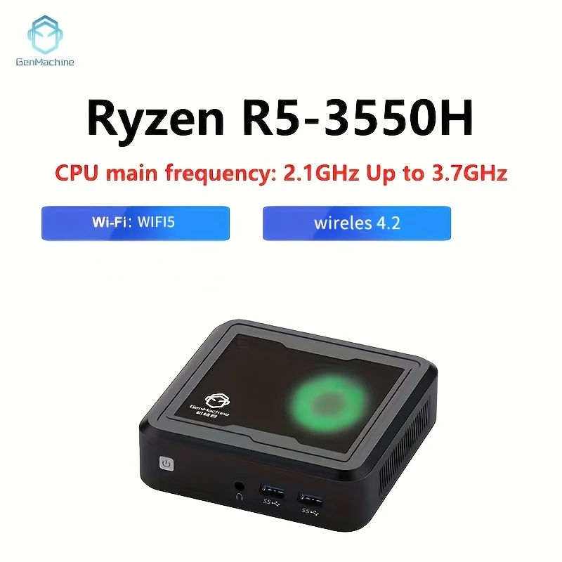 GenMachine Mini PC AMD Ryzen 5 3550H CPU Windows 11 Ryzen DDR4 8GB 256GB 16GB 512GB WIFI5 AMD Pc Gamer Diy Gaming Computer