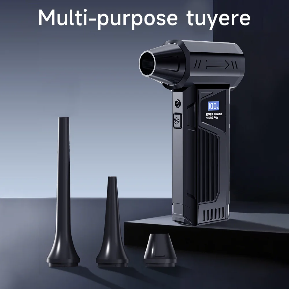 110,000 RPM 3-in-1 Blower: Dust Blower / Vacuum Cleaner / Fan + LED Light. 4-speed settings, ideal for computers