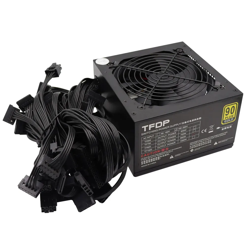 T.F.SKYWINDINTL 800W ATX Power Supply for Computer Quiet & Efficient for Gaming PC Build 110v 220v