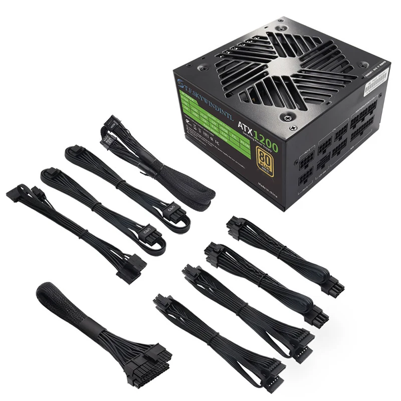 PCIE 5.0 1200W PC Power Supply Full Modular PSU For Power Source 1200W WATT Power Supply ATX PC PSU GPU Gaming Graphics