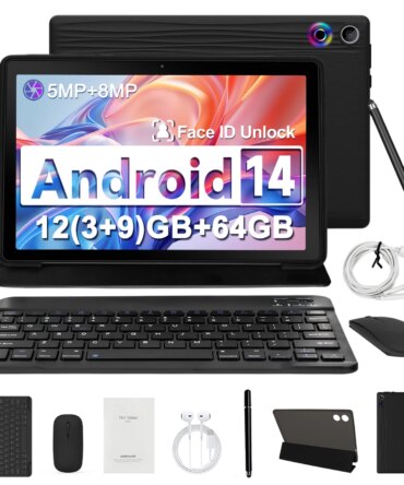 10 Inch Tablet Android 14 A523 Octa Core 12GB RAM 64GB ROM(TF 1TB) 5000mAh Face Unlocked Dual Carmera Keyboard Mouse Set PC Pad