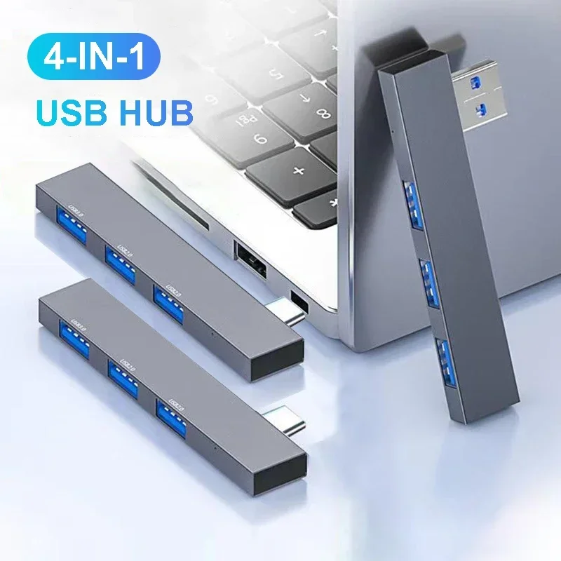 USB C HUB 3.0 Type C 3.1 4 Ports Multi USB Splitter OTG Adapter for Xiaomi Lenovo PC Accessories
