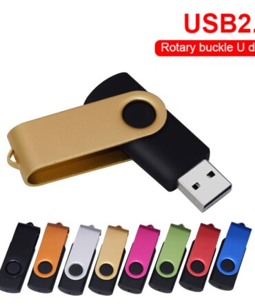 Fashion Rotatable USB 2.0 Flash Drive 128GB 64GB 32GB Colorful high speed 16GB 8GB memory Stick Waterproof Flash disk PenDrive