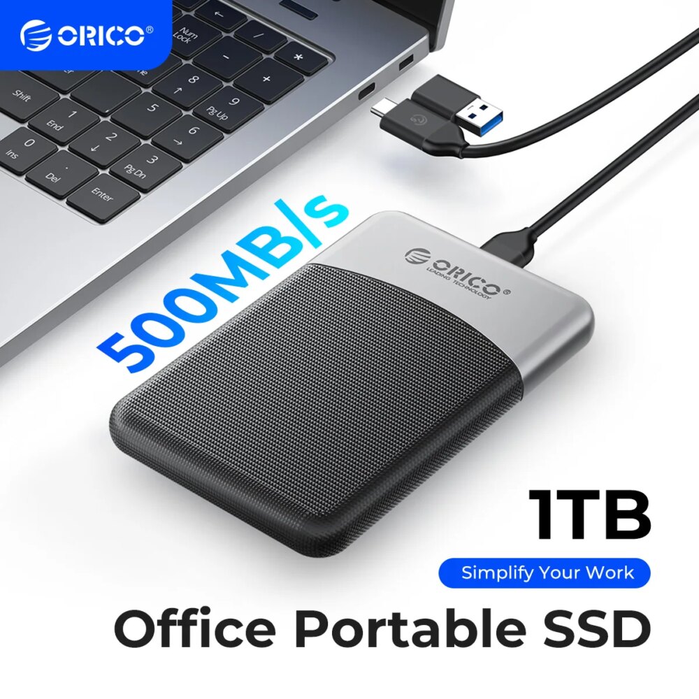 ORICO M25PRO Taichi Portable SSD 500MB/S 2.5 inch External Solid State Drive USB 3.2 Gen1 Type- C PSSD