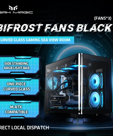 Yeah magic BIFROST Case Sea View Room Gaming Computer Desktop M-ATX ITX Motherboard Double-Sided Tempered Glass PC Gamer CASE