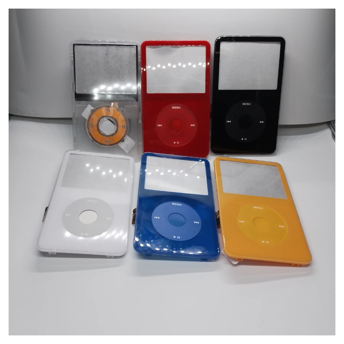 iPod Video 5th/5.5th Gen Front Faceplate Replacement - Full Housing Case Cover with Click Wheel & Center Button - Multi-Color
