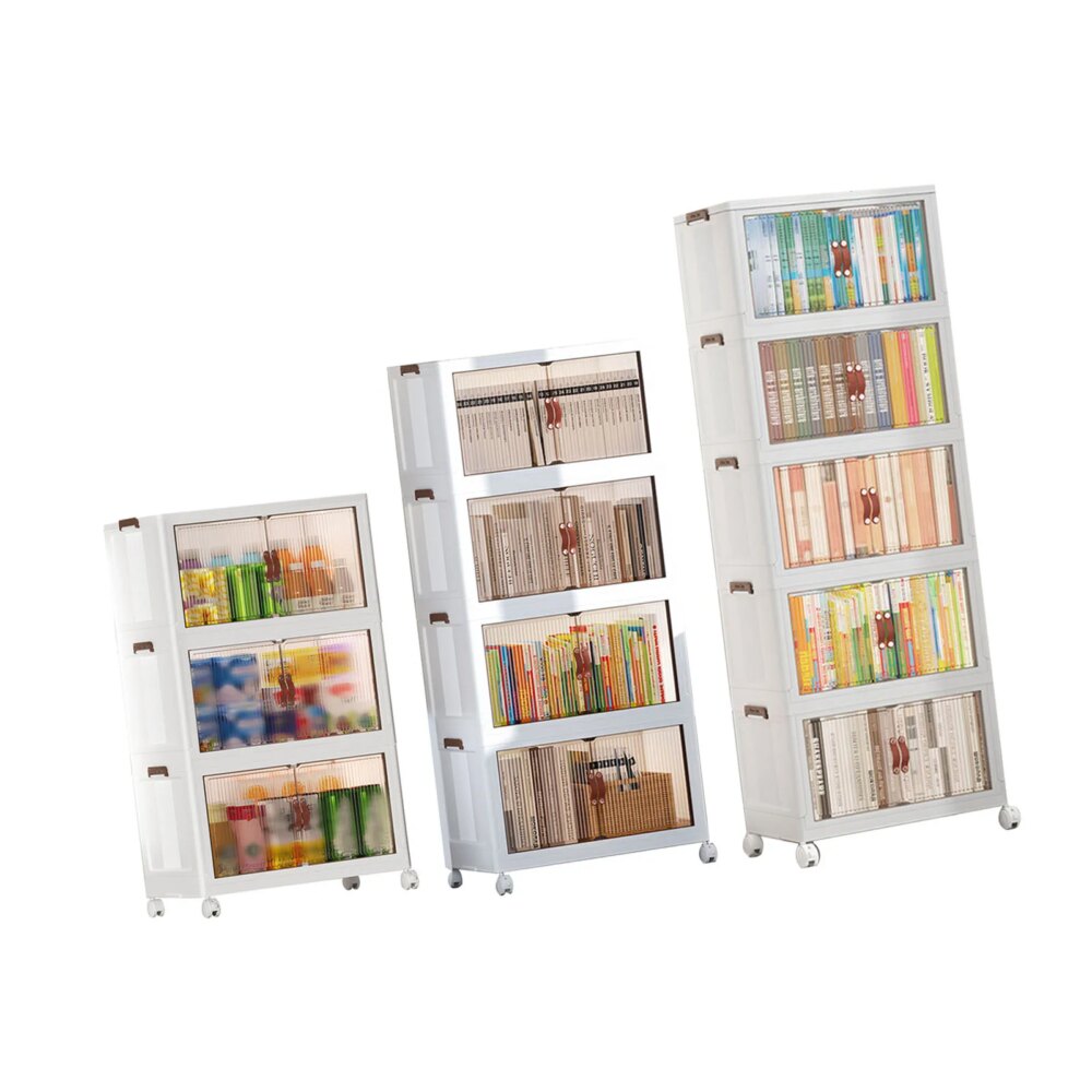 Storage Cabinet Living Room Folding Storage Cabinet Space Saving Organizer Children Snack Storage Cabinet Plastic Baby Wardrobe