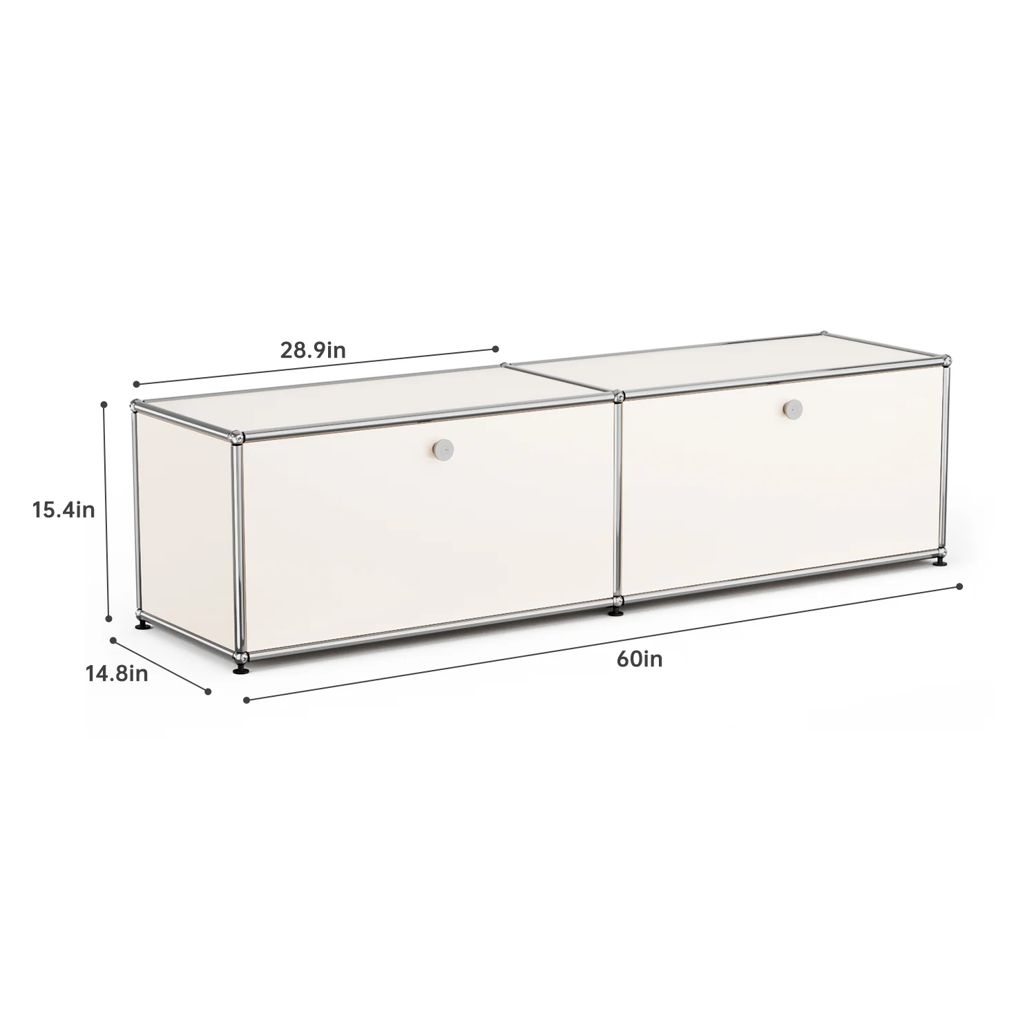 White 1 Layer 2 Door