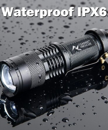 1-5 Waterproof Tactical Flashlights Portable LED Camping Lamps 3-Mode Handheld Powerful LED Torch Light Lanterns Self Defense
