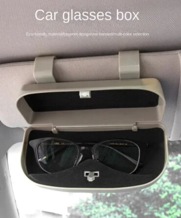 Car Glasses Case Sunglasses Storage Box 3 Colors Auto Interior Accessories Glasses Holder Sun Visor Automobiles 39mm Thickness