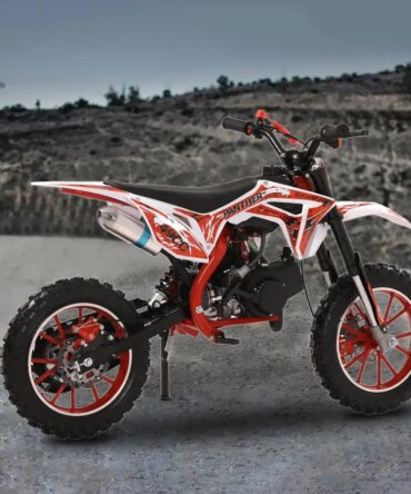 49cc 2-Stroke Kids Dirt Bike, Gas Power Motocross, Off Road Mini Motorcycle, Pocket Motorbike with Front Rear Disc Brakes