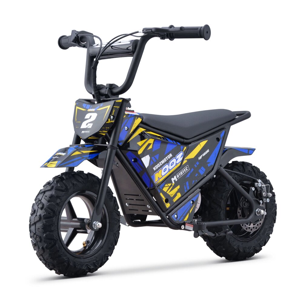 KOOZ HP120E 24V 250W Electric Dirt Bike, Kids Electric Motorcycle with 2-Speed Modes Up to 10 MPH & 7.5 Miles Long-Range