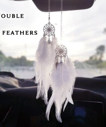Dream Catcher Car Pendant for Girls Feather Mirror Hanging Pendant Home Decor Lucky Car Ornament Girls Car Interior Accessories