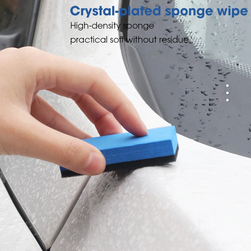 1/30PCS Car Ceramic Coating Sponge Applicator Glass Nano Wax Coat Sponges Blue Square Sponge and Cloth Car Cleaning Brush - Image 6