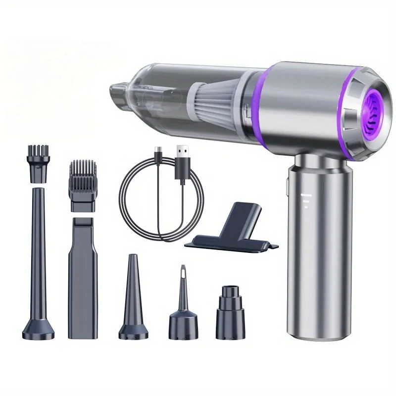 Portable Handheld Vacuum 30000Pa Cordless Car Vacuum Cleaner With Brushless Motor 4 In 1 For Keyboard, Home, Pet And Car