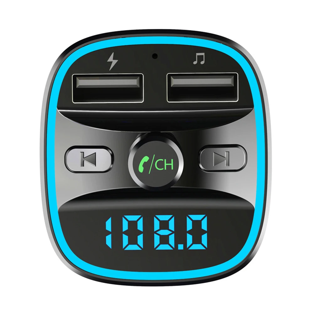 T25 Car Bluetooth 5.0 FM Transmitter MP3 Player Fast Charging Dual USB Charger - Image 6