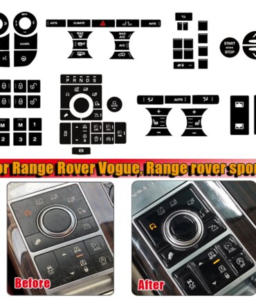 Button Sticker For Range Rover Vogue L405 2014 to 2017 Interior Cover For Range Rover Sport Accessories L494 Gear Terrain Switch