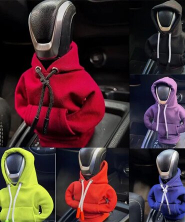 Gear Shift Hoodie Cover Shift Cover Gear Handle Decoration Fits Manual Automatic Universal Car Shift Lever Interior Decor