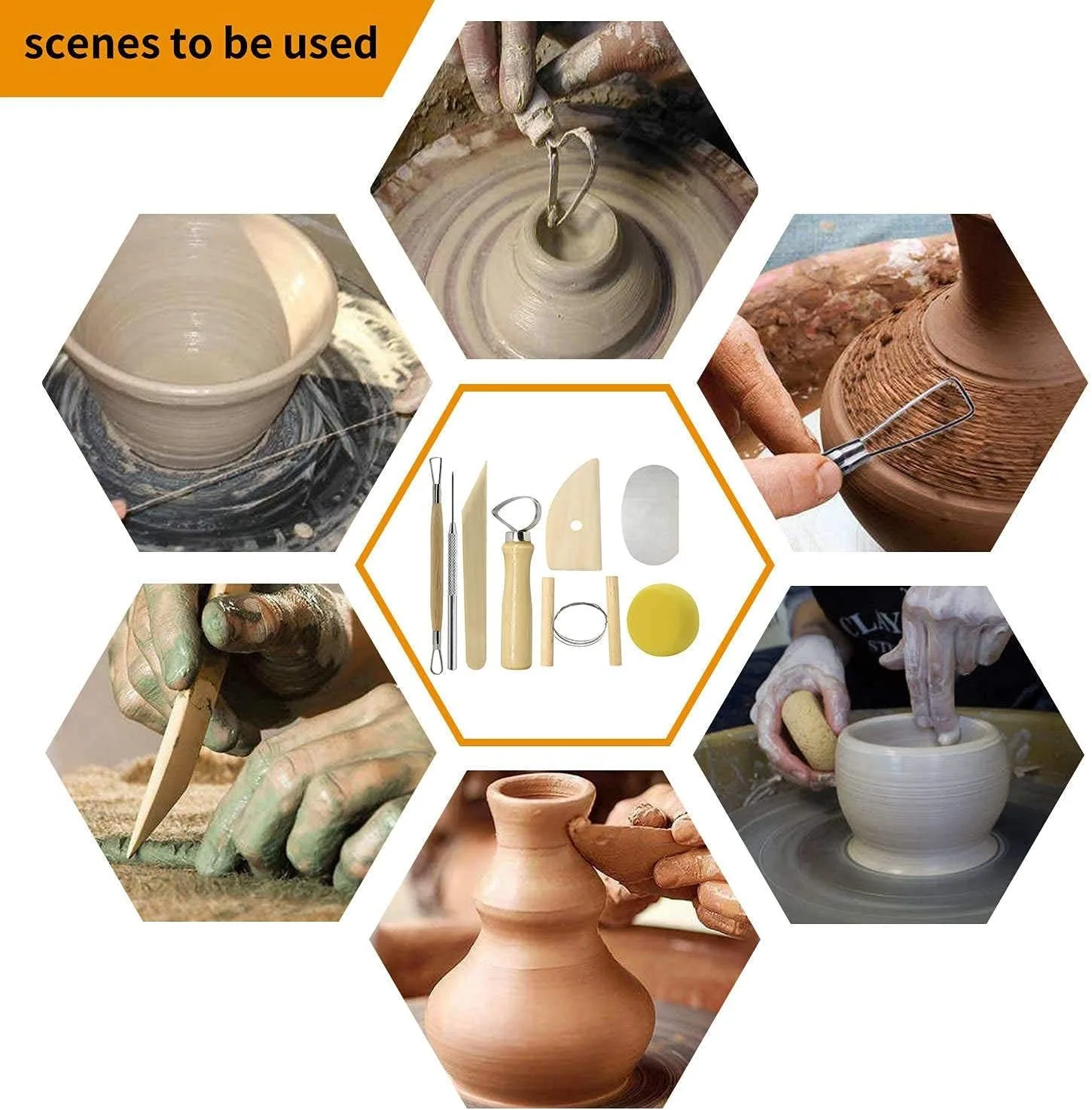 Ceramic Clay Tools Set Modeling Pottery Sculpting Tools Kits for Beginners Professionals Kids After School Ceramics Classes Gift - Image 6